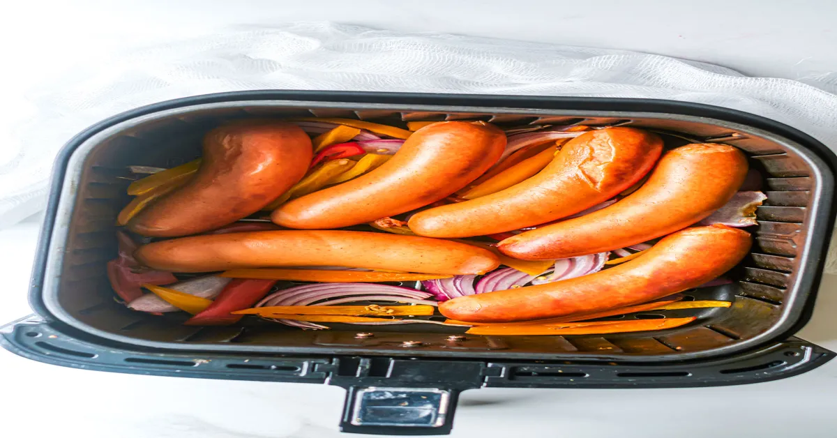 air fryer brats and peppers