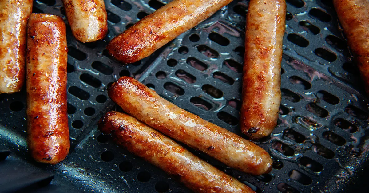 air fryer sausage tray bake