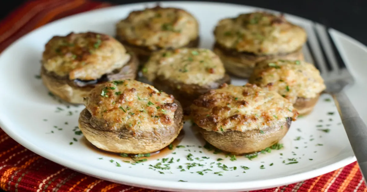 air fryer stuffed mushrooms sausage