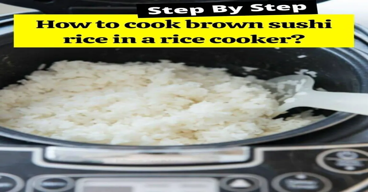 brown sushi rice in rice cooker