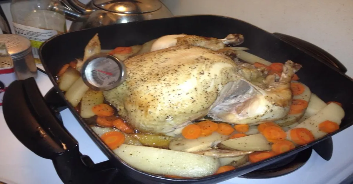 how to roast a whole chicken in a roaster