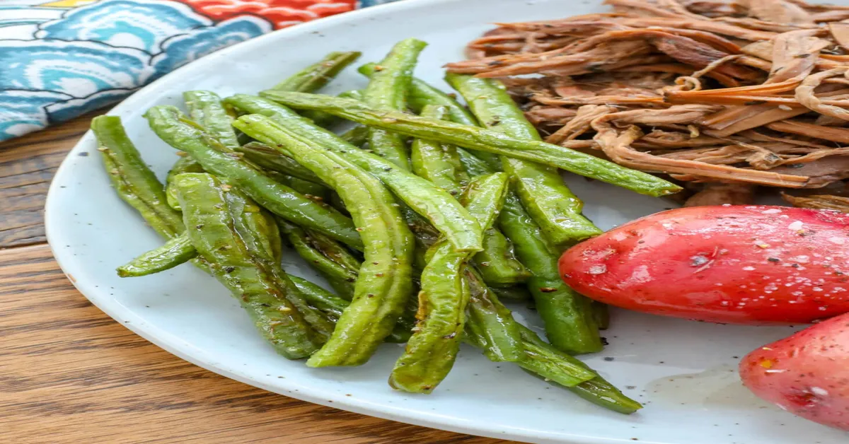 oven baked green beans in foil