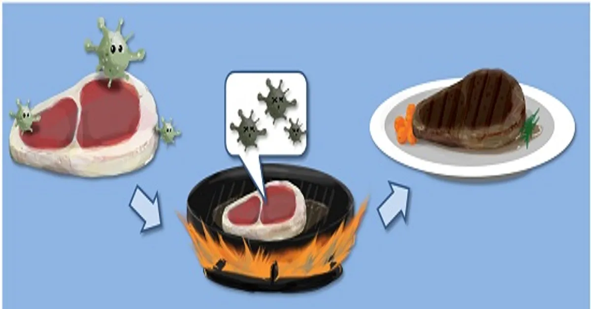 why does cooking food kill bacteria